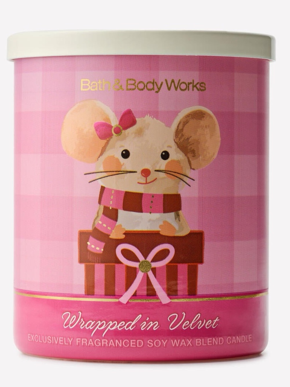 2026 Bath & Body Works Pink ✨ Wrapped in Velvet Single Wick Candle 🌸🪵